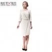 Gabardyna Bi-Stretch Ecru Tkaninowy Outlet