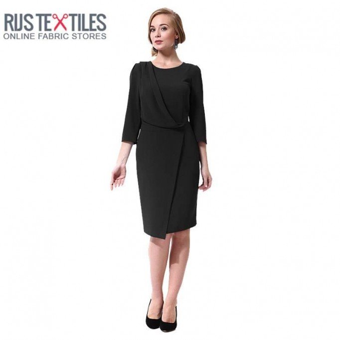 Stretch Gabardine Stoff Schwarz  - (Gabardine Stoffe )