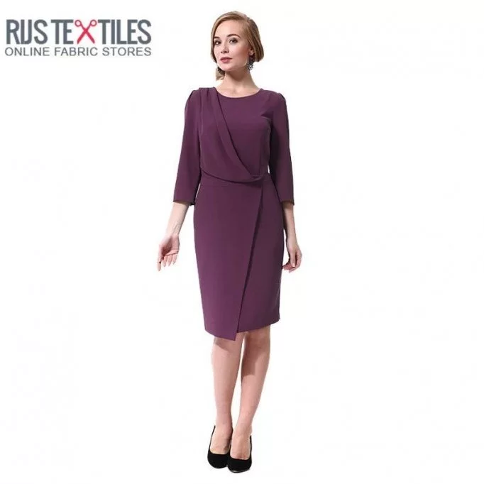 Tissu Gabardine Violet Foncé Stretch - (Tissu Gabardine)