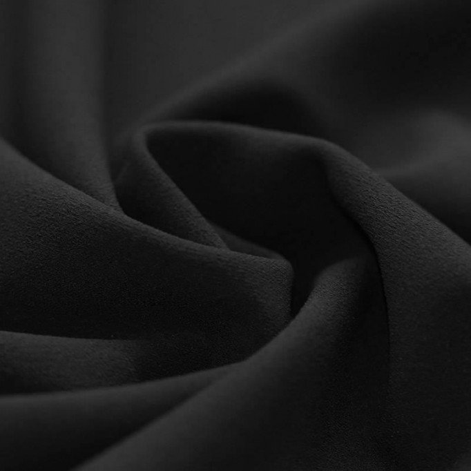 Tessuto Scuba Crepe Jersey Nero - (Jersey Tessuti)