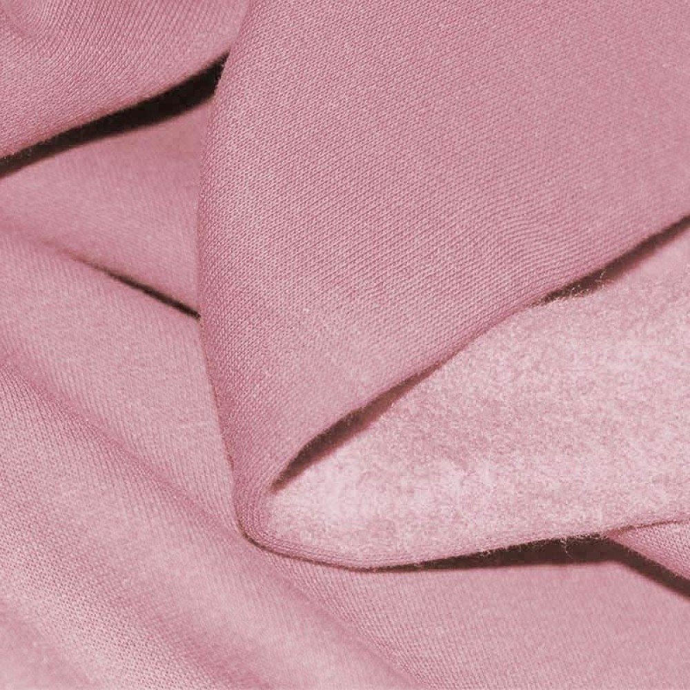 Tessuto Felpa Cotone Rosa Antico