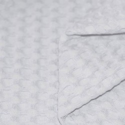 Waffle Fabric Jacquard White