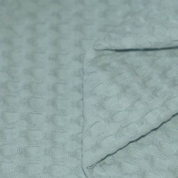 Waffle Fabric Jacquard Sea Green