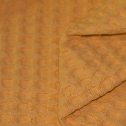 Waffle Fabric Jacquard Ocher
