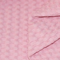 Waffle Fabric Jacquard Pink