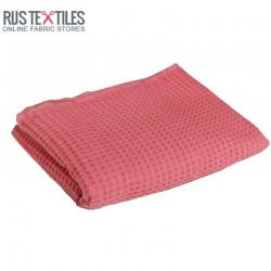 Waffle Pique Fabric Coral Pink Waffle Pique Fabric Coral Pink