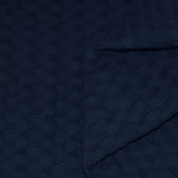 Waffle Fabric Jacquard Navy