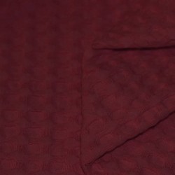 Waffle Fabric Jacquard Bordeaux