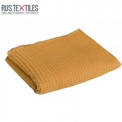 Waffle Pique Fabric Ocher Waffle Pique Fabric Ocher