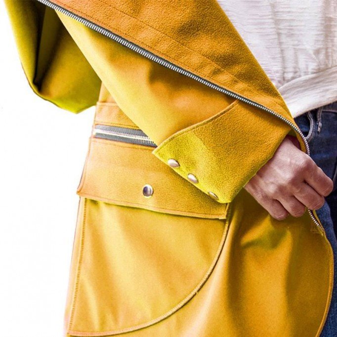 Softshell Stretch Stof Oker - (Softshell Stoffen)