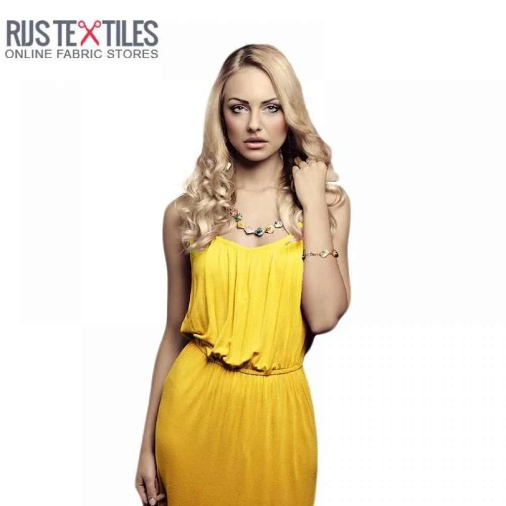 Viscose Jersey Stof Geel Viscose Jersey Stof Geel