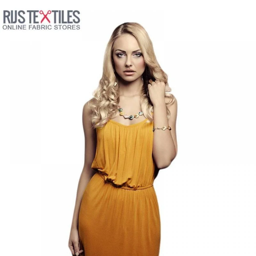 Viscose Jersey Stof Oker Viscose Jersey Stof Oker