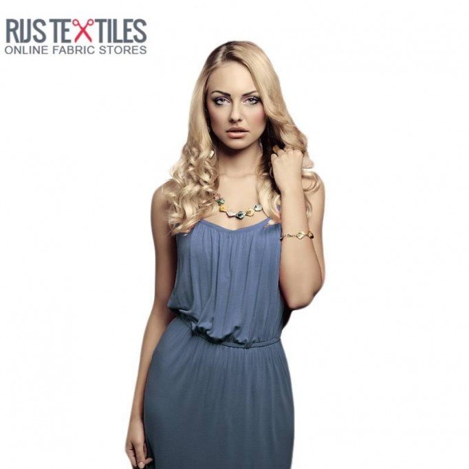 Tissu Viscose Jersey Jean Foncé - (Tissu Jersey Viscose)
