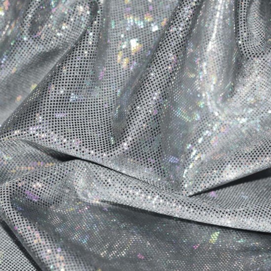 Hologram Fabric Leaf Grey Hologram Fabric Leaf Grey