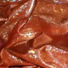 Tissu Hologramme Feuille Orange
