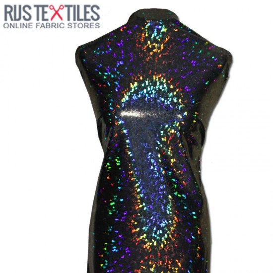 Hologram Fabric Leaf Black Hologram Fabric Leaf Black