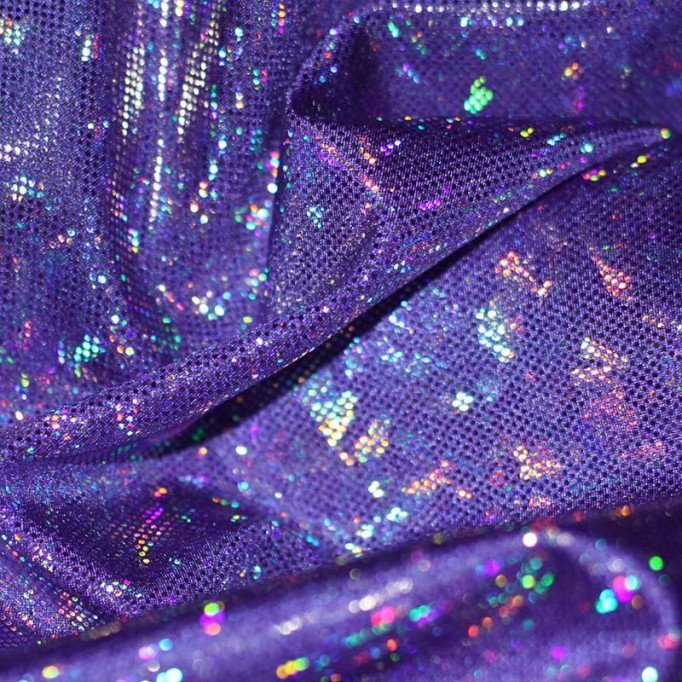 Hologram Stof Glitter Paars - (Hologram Stoffen)