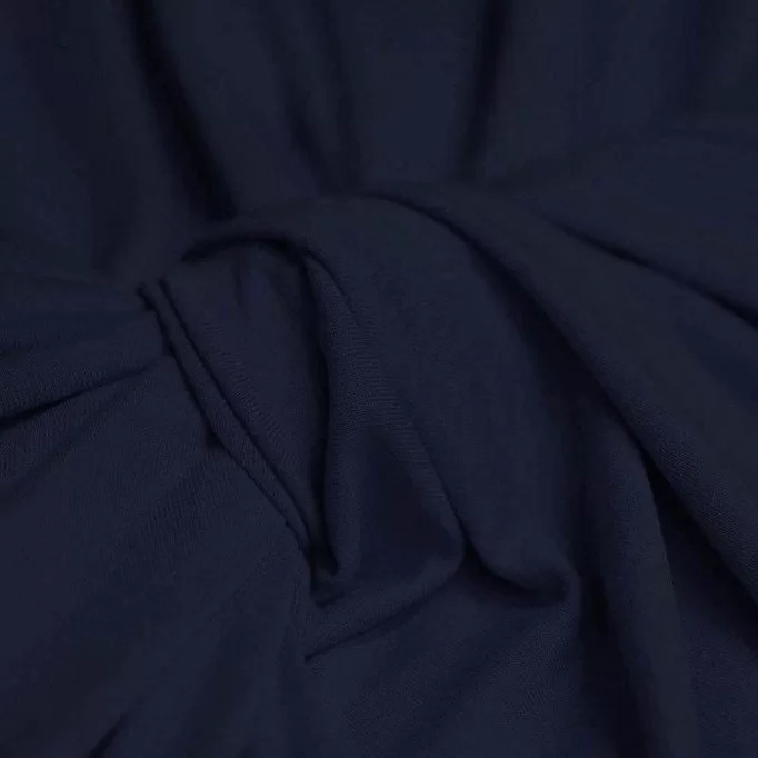Viskose Jersey Navy Blå  - (Jersey Viskose Stof)