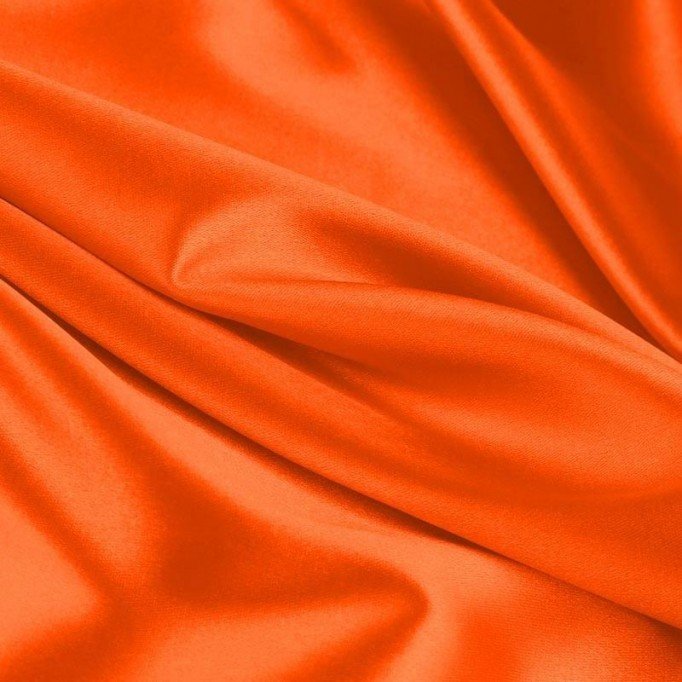 Lycra Stof (Skinnende) Orange - (Lycra Stof Glansfulde)