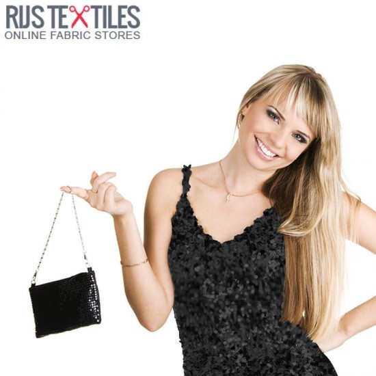 Sequin Fabric Black Sequin Fabric Black