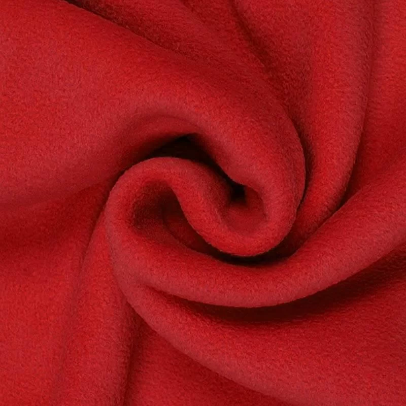 Polar Fleece Stof Donker Rood