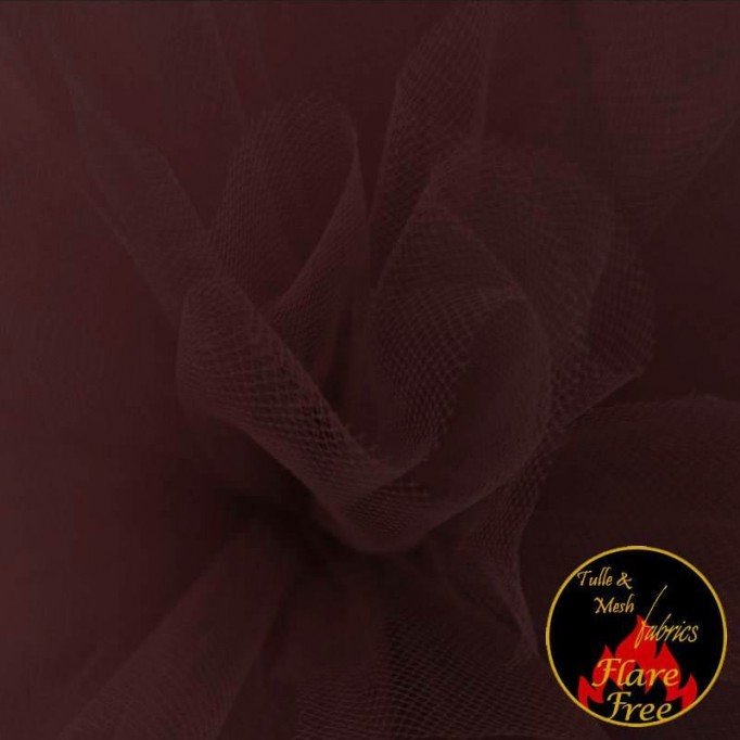 Tulle Fabric Dark Bordeaux (Burgundy) - (Tulle Fabric)