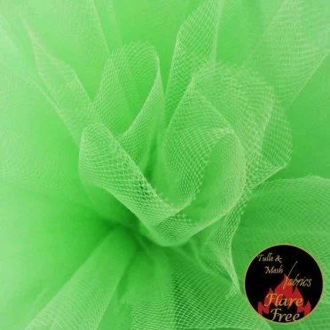 Tessuto tulle verde chiaro (Kelly Green) dal prezzo al metro 1.00€