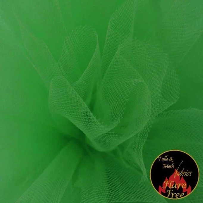 Tissu Tulle Vert Fluo (Fluorescent Baize) - (Tissu Tulle)