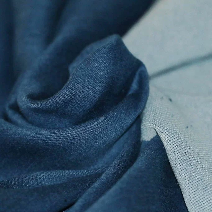 Tissu Jeans Tricot Bleu  - (Tissu Jeans Coton)