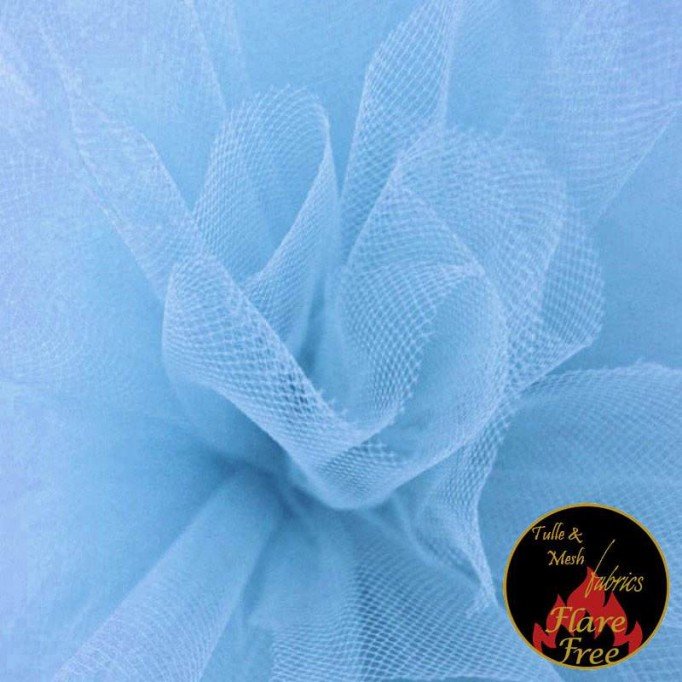 Tulle Fabric Baby Blue (Powder) - (Tulle Fabric)