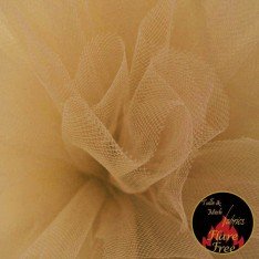 Tulle Fabric Beige Gold