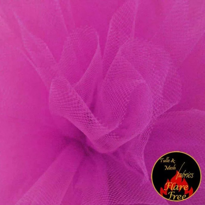 Tulle Tessuto Cardinale Fluor (Fluorescent Pink) - (Tulle Tessuto)