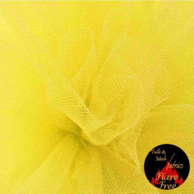 Tulle Fabric Lemon (Fluorescent Citrone) - (Tulle Fabric)