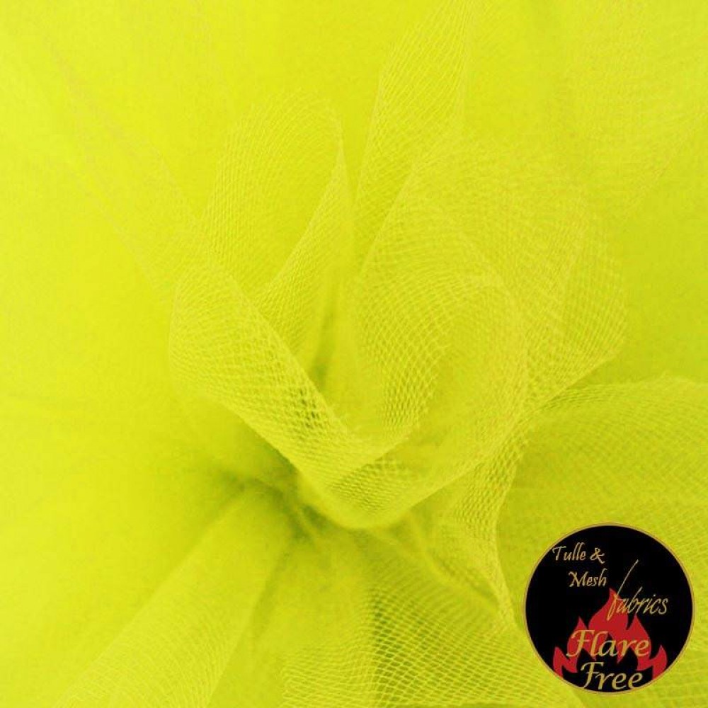 Tüll Stoff Fluor Gelb (Fluorescent Lemon)