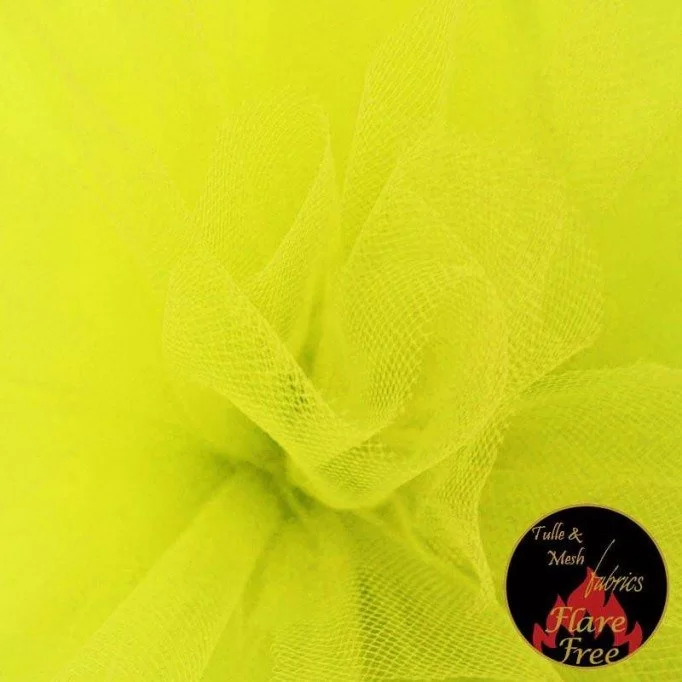 Tulle Tessuto Giallo Fluor (Fluorescent Lemon) - (Tulle Tessuto)