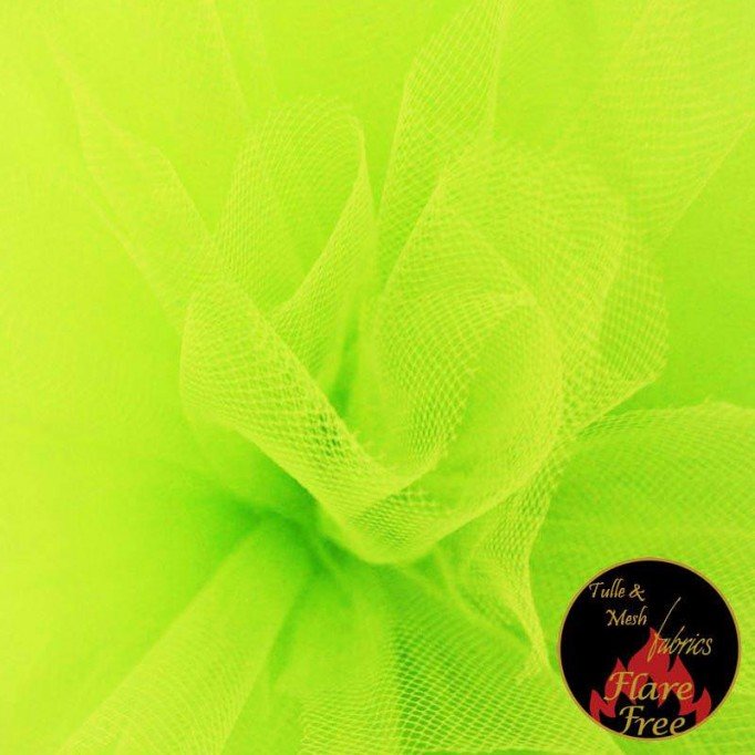 Tkanina Tiul Fluorowy Limonka (Fluorescent Green) Tkaniny Tiul