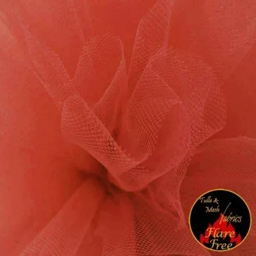 Tissu Tulle Orange Foncé (Hibiscus)  - (Tissu Tulle)