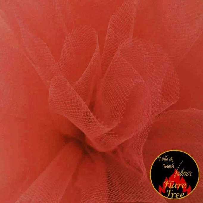 Tulle Tessuto Arancione Scuro (Hibiscus) - (Tulle Tessuto)