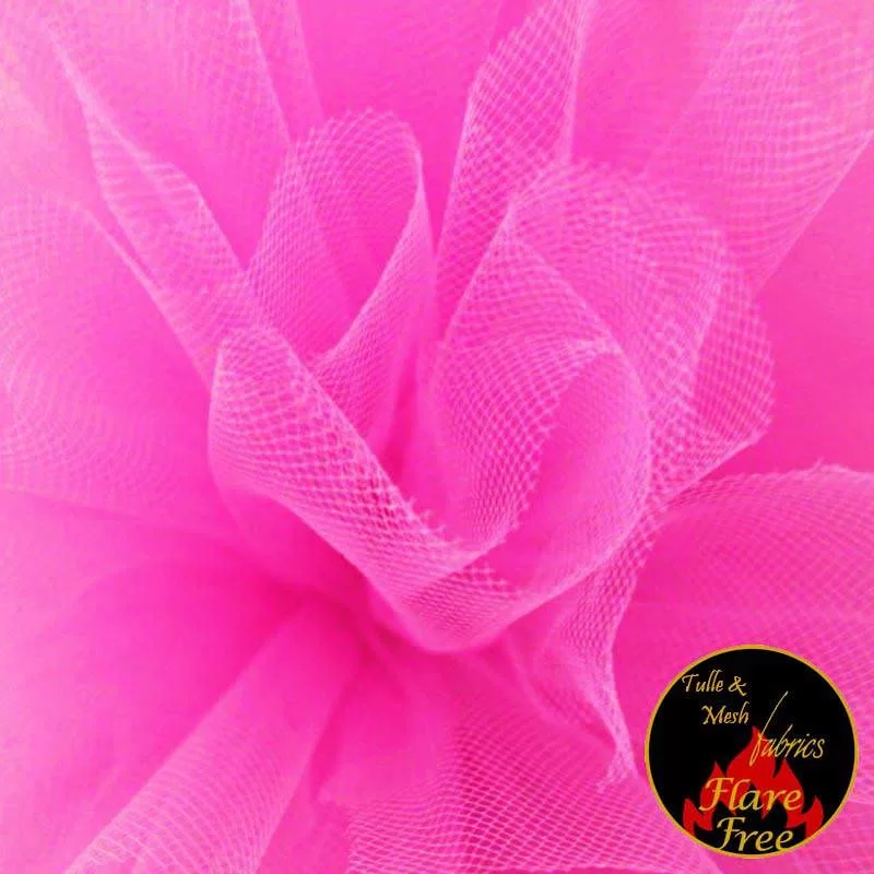 Tule Stof Fluor Roze (Fluorescent Rose)