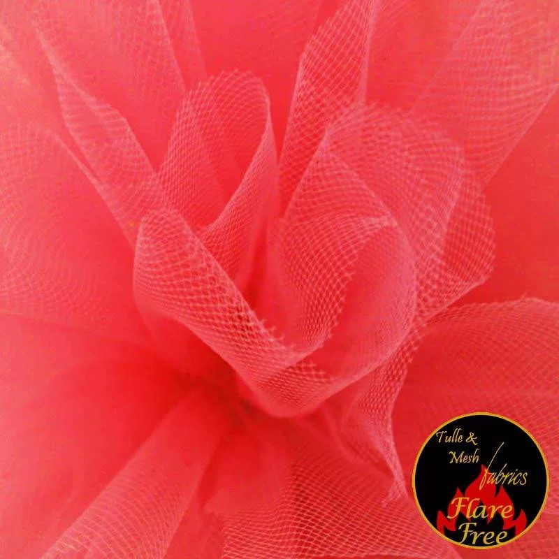 Tule Stof Fluor Rood (Fluorescent Red)