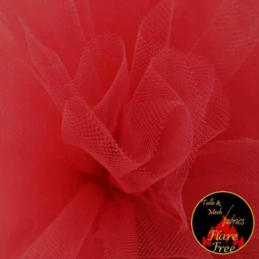 Tessuto tulle rosso (Grenadier) dal prezzo al metro 1.00€