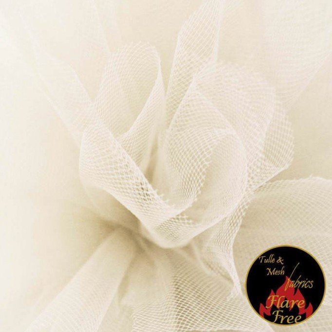 Tulle Fabric Creme (Ivory) - (Tulle Fabric)
