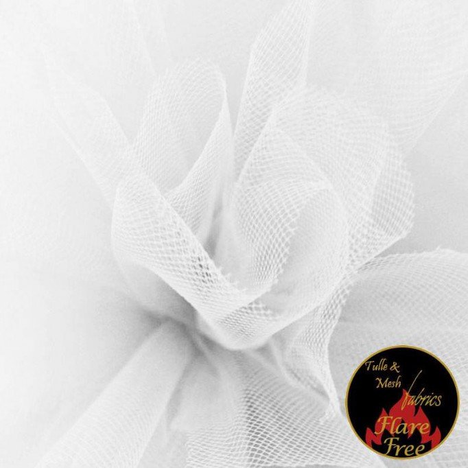 Tissu Tulle Blanc  - (Tissu Tulle)
