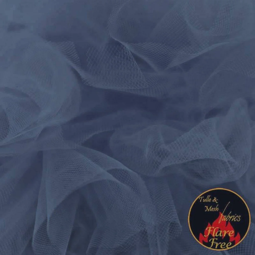 Nuziale Tessuto Tulle Jeans Scuro 300CM Largo