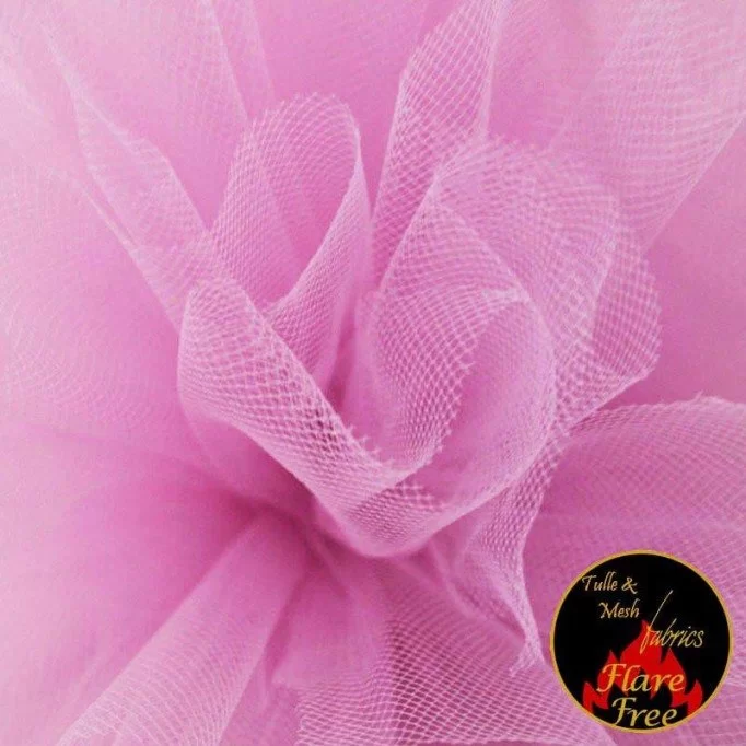 Tulle Fabric Pink (Sealing Wax) - (Tulle Fabric)