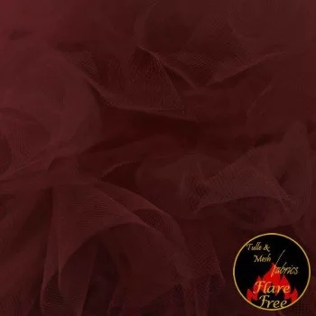 Nuziale Tessuto Tulle Bordeaux (Wine) 300CM Largo Nuziale Tessuto Tulle Bordeaux (Wine) 300CM Largo