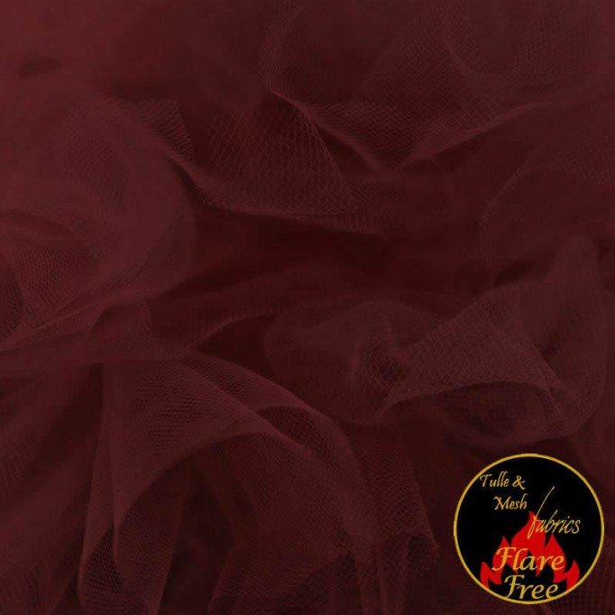 Tissu Tulle Déco Bordeaux (Wine) 300CM Lage - (Tissu Tulle Déco 300CM Lage)