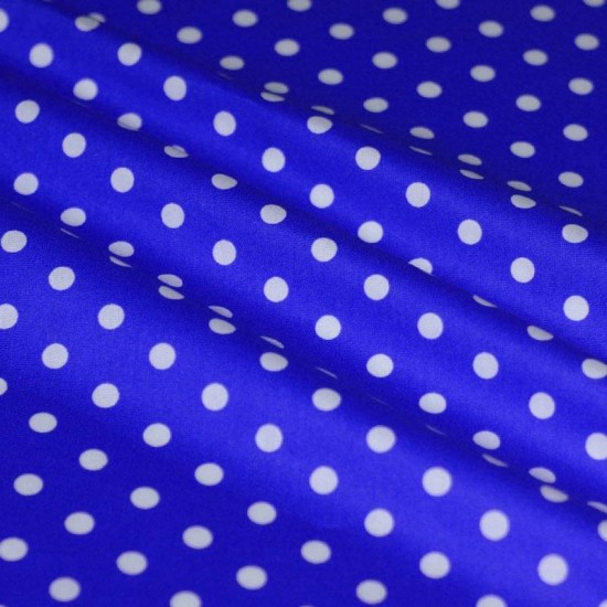 Polka Dot Fabric Cobalt / White 7mm Polka Dot Fabric Cobalt / White 7mm