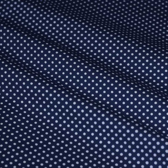 Polka Dot Fabric Navy / White 2mm Polka Dot Fabric Navy / White 2mm