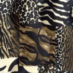 Tessuto Velboa Patchwork Di Animale